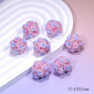 Pink and blue gradient flower ball