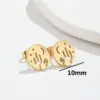Wholesale PVD Coated Real Gold Plated Cactus Star Moon Stainless Steel Simple Style Waterproof Non Tarnish Ear Studs
