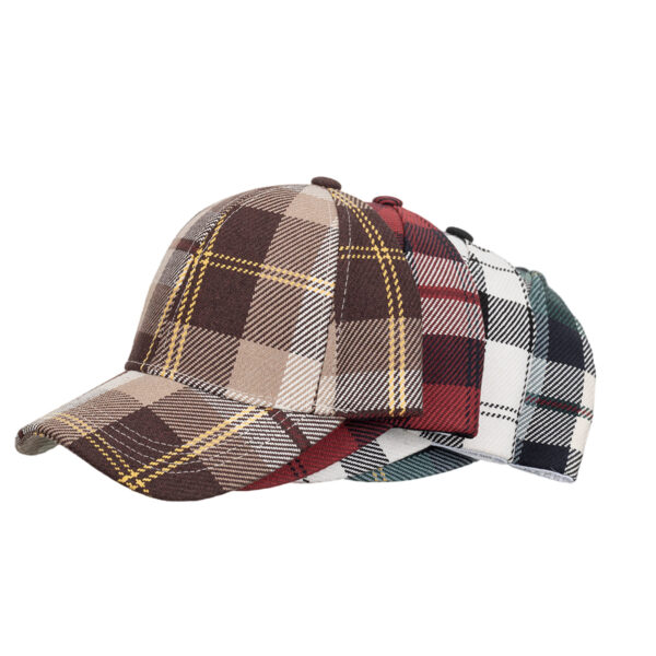 Wholesale Cross-border New British Plaid Baseball Cap Men's Fashion Casual Cap Outdoor Sunscreen Hat B1160