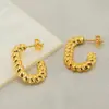 Wholesale 1 Pair Elegant Water Droplets Polishing Gold Plated Stainless Steel Titanium Steel 18K Gold Plated Earrings