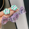 Wholesale Girls' colorful transparent crystal ear clips