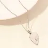 Wholesale PVD Coated Real Gold Plated 18K Gold Heart Shape 304 Stainless Steel Elegant Cute Waterproof Non Tarnish Pendant Necklace