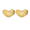 Wholesale PVD Coated Real Gold Plated Water Droplets Heart Shape 304 Stainless Steel Vacation Classic Style Waterproof Non Tarnish Ear Studs