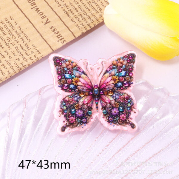 Wholesale New loose powder cross-border cartoon bear and dog cute jewelry acrylic pins, adorable DIY patch accessories