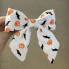 Wholesale Amazon Cross-Border Best-Selling Halloween Bow Ribbon Hairpin Versatile Spring Clip Christmas Hair Accessories Headdress Decoration