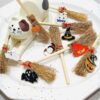 Wholesale Mini witch broom Halloween Christmas pendant car ornament