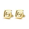 Wholesale Fashion Solid Color Stainless Steel Ear Studs 1 Pair