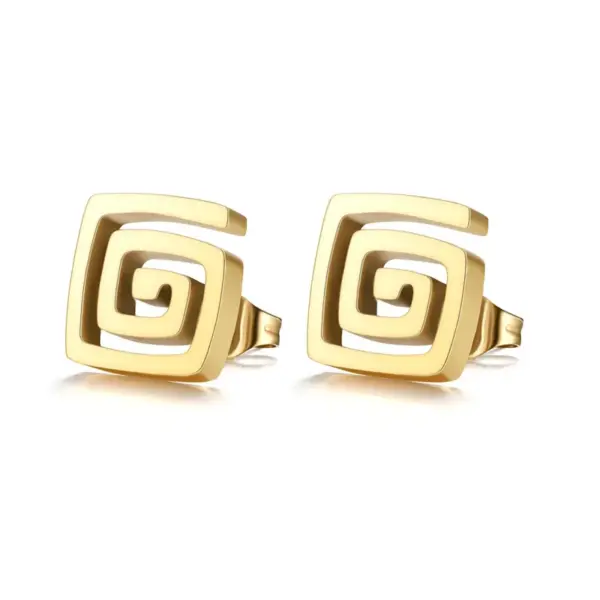 Wholesale Fashion Solid Color Stainless Steel Ear Studs 1 Pair