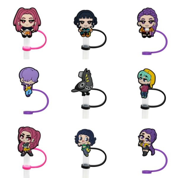 Wholesale Music-themed Gothic silicone straw cap Straw Tube Cap OLY Exclusive