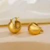 oly-a3f98fc593d94df559a1817665e6f558 Wholesale PVD Coated 18K Gold Plated Geometric 304 Stainless Steel Retro Waterproof Non Tarnish Earrings