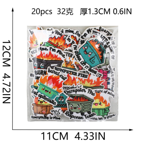 Wholesale Flame Box Series Embroidered Patch