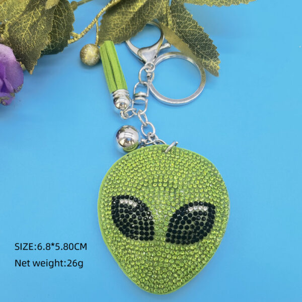 oly-a4046d09503c5cdf933b9bfdaba069db Wholesale Diamond-encrusted Korean Velvet Alien Keychain
