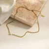 Wholesale PVD Coated 18K Gold Plated Geometric 304 Stainless Steel Simple Style Commute Waterproof Non Tarnish 304 Stainless Steel Bracelets Necklace