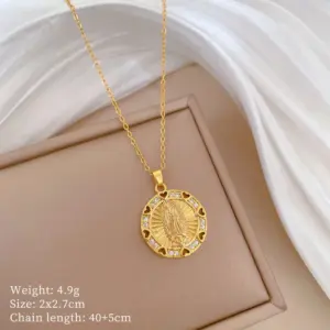 A330 Titanium Steel Chain Copper Pendant