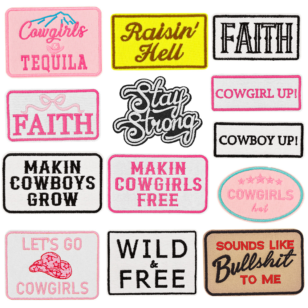 Wholesale American Western cowboy themed embroidered patch