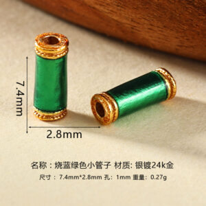 Burning blue-green tubes