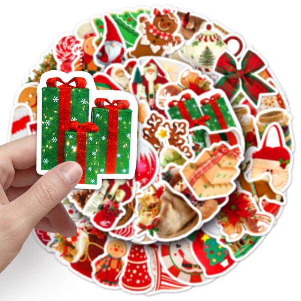 oly-a4157e3e1bc8c7199d14fa4dfc0d3e4b Wholesale 50pcs/pack Christmas ins style holiday waterproof stickers