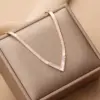 Wholesale Fashion V Shape Titanium Steel Plating Shell Necklace