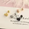 1 Piece Vintage Style Heart Shape Stainless Steel Ear Studs
