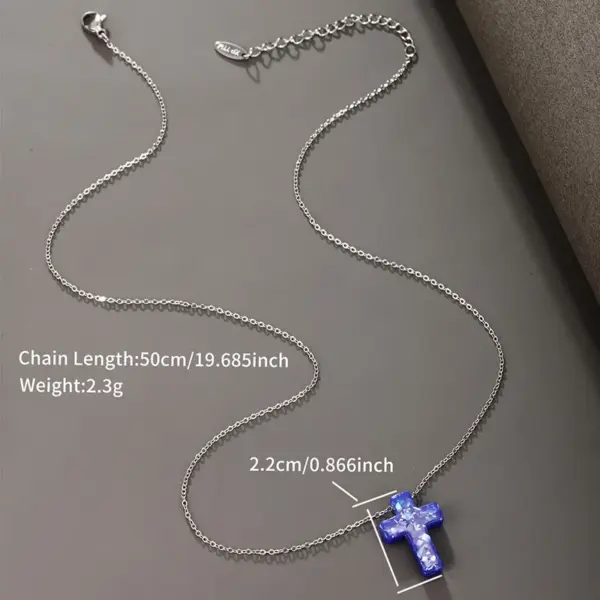 Wholesale 304 Stainless Steel Plastic XUPING Simple Style Hexagram Cross Pendant Necklace