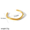 PVD Coated Real Gold Plated 18K Gold Solid Color 304 Stainless Steel Casual Classic Style Waterproof Non Tarnish 304 Stainless Steel Bangle