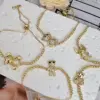 Wholesale Jewelry Simple Style Classic Style Animal Bear Copper Zircon 18K Gold Plated Inlay Bracelets