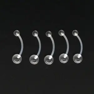 Transparent Navel Stud / 1.6x10x5x8mm