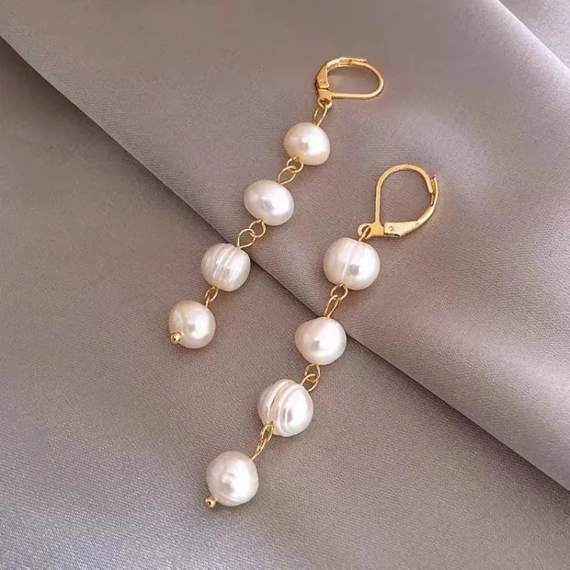 Wholesale Fashion Geometric Pearl Plating Earrings 1 Pair