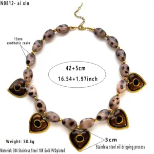 Heart Pendant Necklace / Average Size