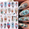 Wholesale Nail Art Stickers: Retro Bohemian Feather Pattern
