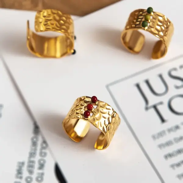 Wholesale Fashion Geometric Titanium Steel Plating No Inlaid