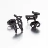 Wholesale PVD Coated 18K Gold Real Gold Plated Cactus Rabbit 304 Stainless Steel Simple Style Waterproof Non Tarnish Ear Studs