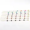 Wholesale Fashion Flower Artificial Crystal Titanium Steel Beaded Plating 18k Gold Plated Bracelets Necklace