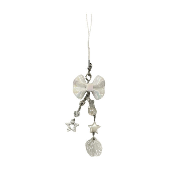 Wholesale Japanese and Korean Style Instagram Style Girl's Bowknot Mobile Phone Chain Handmade Bead Bag Trailer Keychain Camera Card Bag Pendant