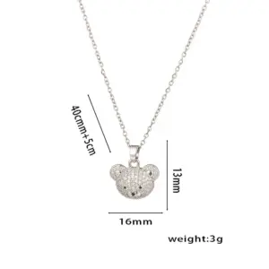 360 Steel Bear Necklace