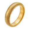Wholesale Simple Style Solid Color Titanium Steel Plating Gold Plated Bangle