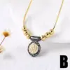 Wholesale Jewelry Modern Style Simple Style Cross Virgin Mary Copper 18K Gold Plated Beaded Pendant Necklace