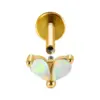 Stainless Steel Arc Five Opal Labret Water Drop Horse Eye Zircon Ear Studs Internal Thread Ear Cartilage Ear Studs