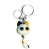 Wholesale Explosions creative resin big eye cat head key chain couple bag car pendant student New Year gift