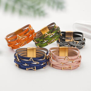 Wholesale Pu Leather Magnetic Buckle Bracelet