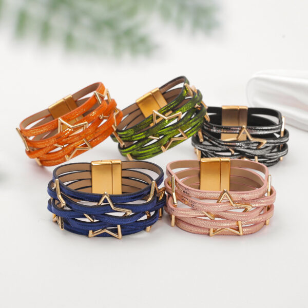 Wholesale Pu Leather Magnetic Buckle Bracelet