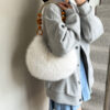 Wholesale Plush tote bag, stylish and sophisticated shoulder bag.