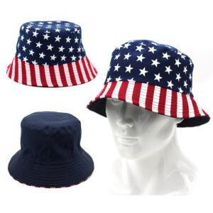Wholesale Foreign trade explosions hat American flag Stars and Stripes star fisherman hat men and women outdoor travel sunshade basin hat