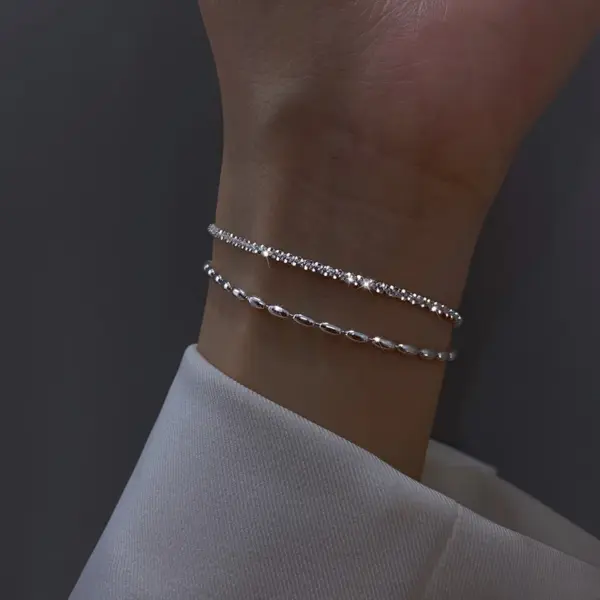 Wholesale Geometric 925 Sterling Silver Copper Original Design Wristband Bracelets