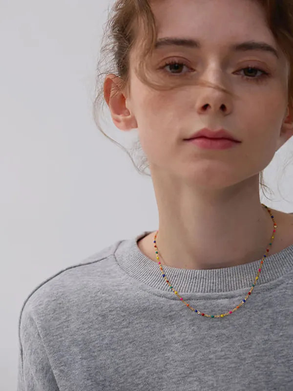 PVD Coated Colorful Stainless Steel Casual Hawaiian Waterproof Non Tarnish 304 Stainless Steel Necklace