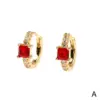 oly-a476b3e2ab9f4c26310791c7d3907b4a Wholesale Fashion Geometric Diamond Copper Artificial Gemstones Earrings