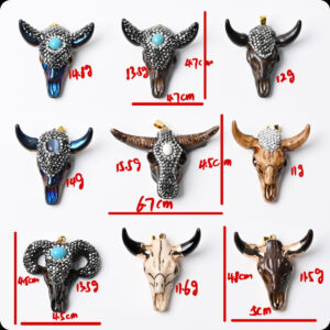 Diamond bull head random mixed style / Premium diamond pendant
