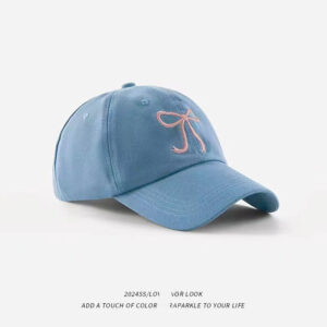 Bow baseball cap—blue
