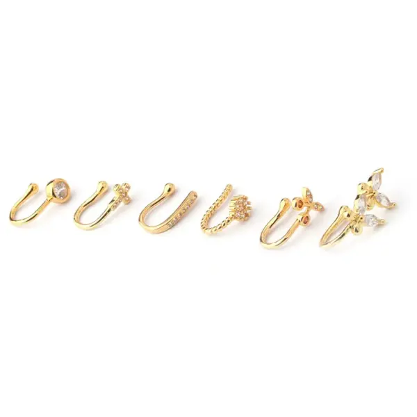 Nose Rings & Studs Fashion Butterfly Copper Plating Nose Pin