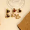 1 Pair Elegant Romantic Round Square Heart Shape 304 Stainless Steel Ear Studs